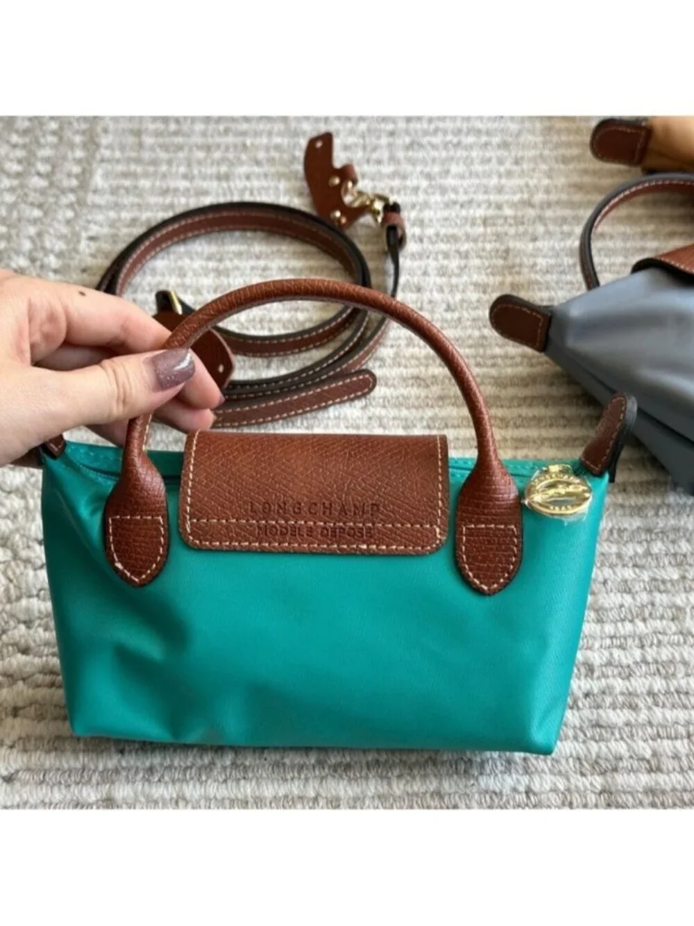 🎀 LONGCHAMP Mini Leather Crossbody Bag - Adorable & Chic